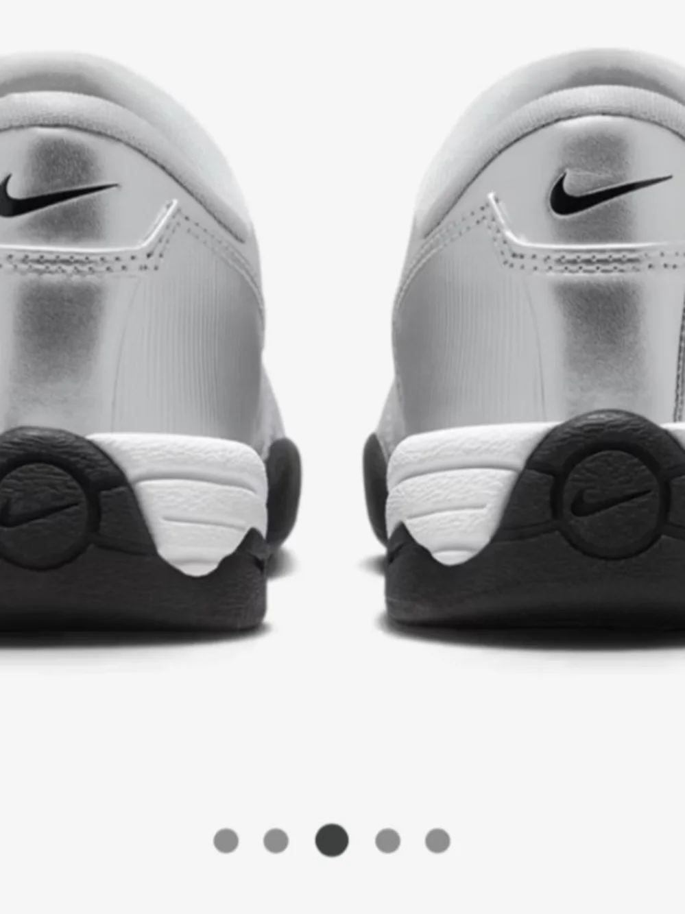 Nike Women's Silver & Red Metallic Shoes